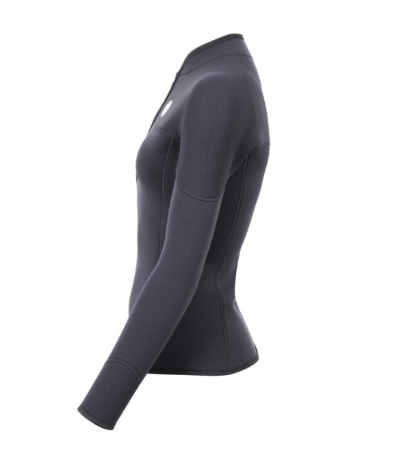 Two Bare Feet Womens Heritage 3mm Full Zip Long Sleeve Wetsuit Jacket Watersports Top 